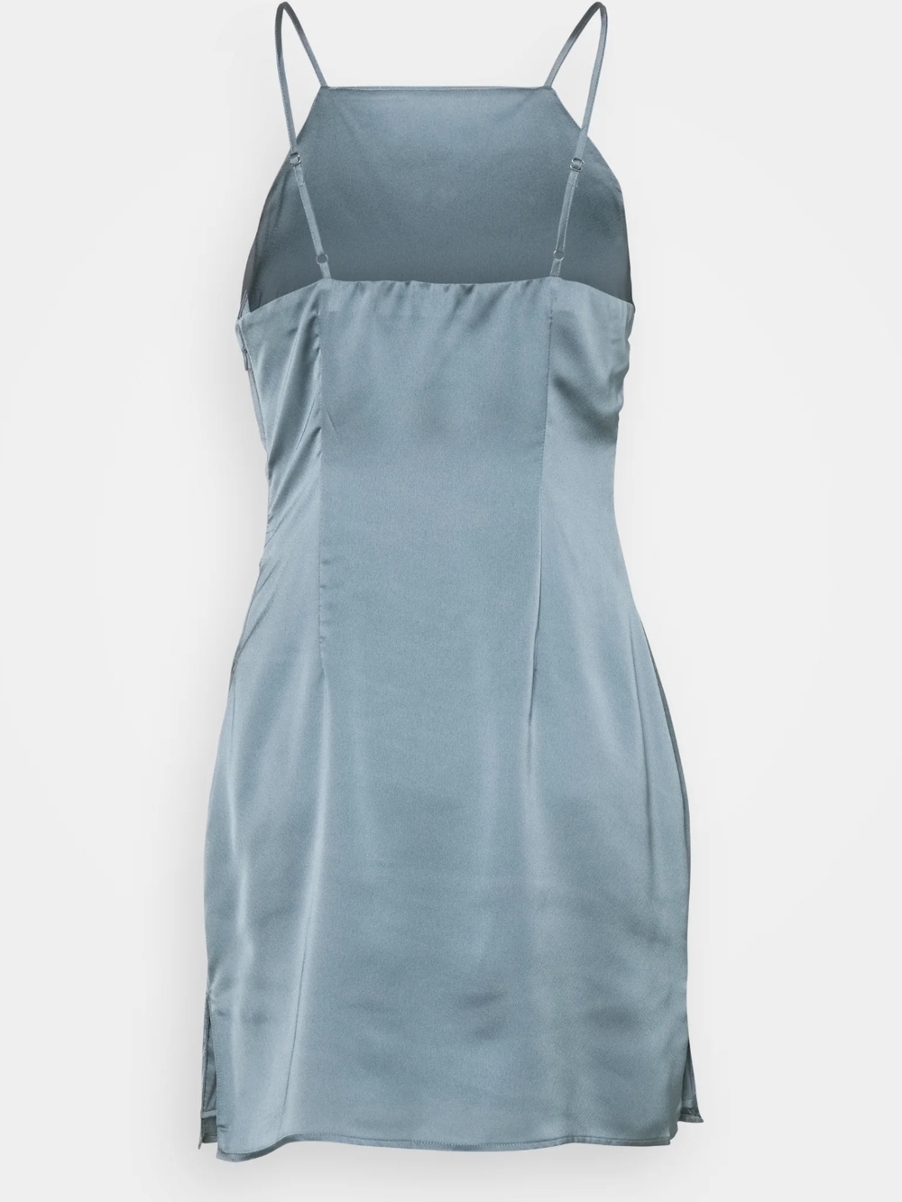 Abercrombie & Fitch Satin Slip Dress in Dusty Teal Size XSP - Picture 2 of 9